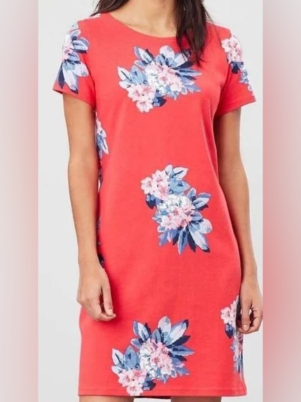 Joules Floral Short Sleeve Shift Dress